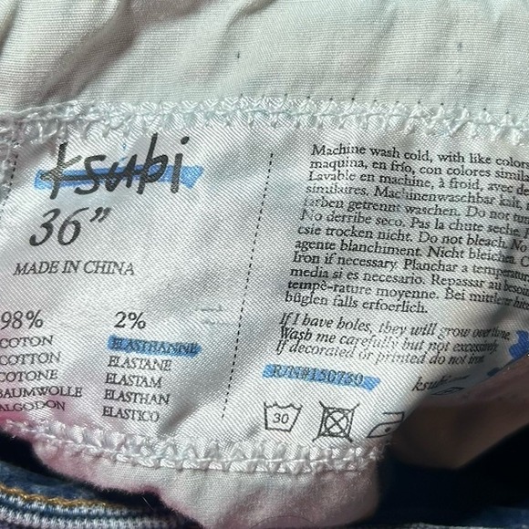 Ksubi Jeans Mens 36x32 Blue Chitch Pure Dynamite Slim Button Fly Whiskered Punk - Picture 8 of 8